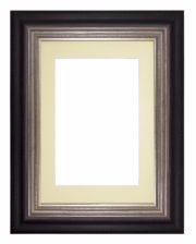 Buy London Reverse Black with Silver Edge Retro Photo Frame - Free UK Delivery. Made in UK.|||