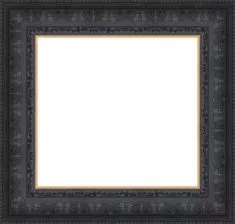 Ornate Reverse Black with Gold Retro Photo Frame
