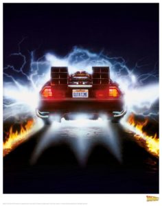 Back to the Future Car Back Framed A3 Poster Art