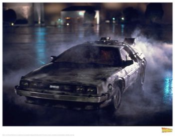 Back to the Future Car Front Framed A3 Poster Art