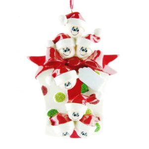 Glitter Gift Personalised Christmas Ornament - Family of 7