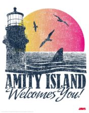 Jaws Amity Island Framed Poster Art