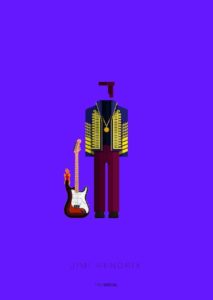 Jimi Hendrix Fred Birchal Framed Art Print