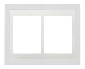 Multi Aperture White Photo Frame 16x12 - Fits Two 9x7 Photos