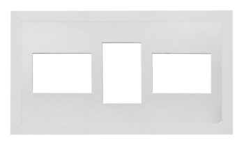 Multi Aperture White Photo Frame 20x10 - Fits Three 6x4 Photos (Mixed Orientation)