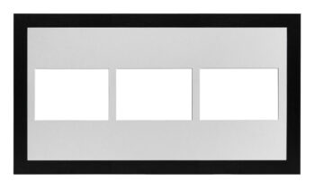 Multi Aperture Black Photo Frame 20x10 - Fits Three 6x4 Photos