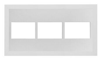 Multi Aperture White Photo Frame 20x10 - Fits Three 6x4 Photos