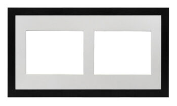 Multi Aperture Black Photo Frame 20x10 - Fits Two 8x6 Photos