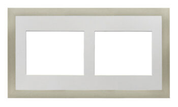 Multi Aperture Silver Photo Frame 20x10 - Fits Two 8x6 Photos