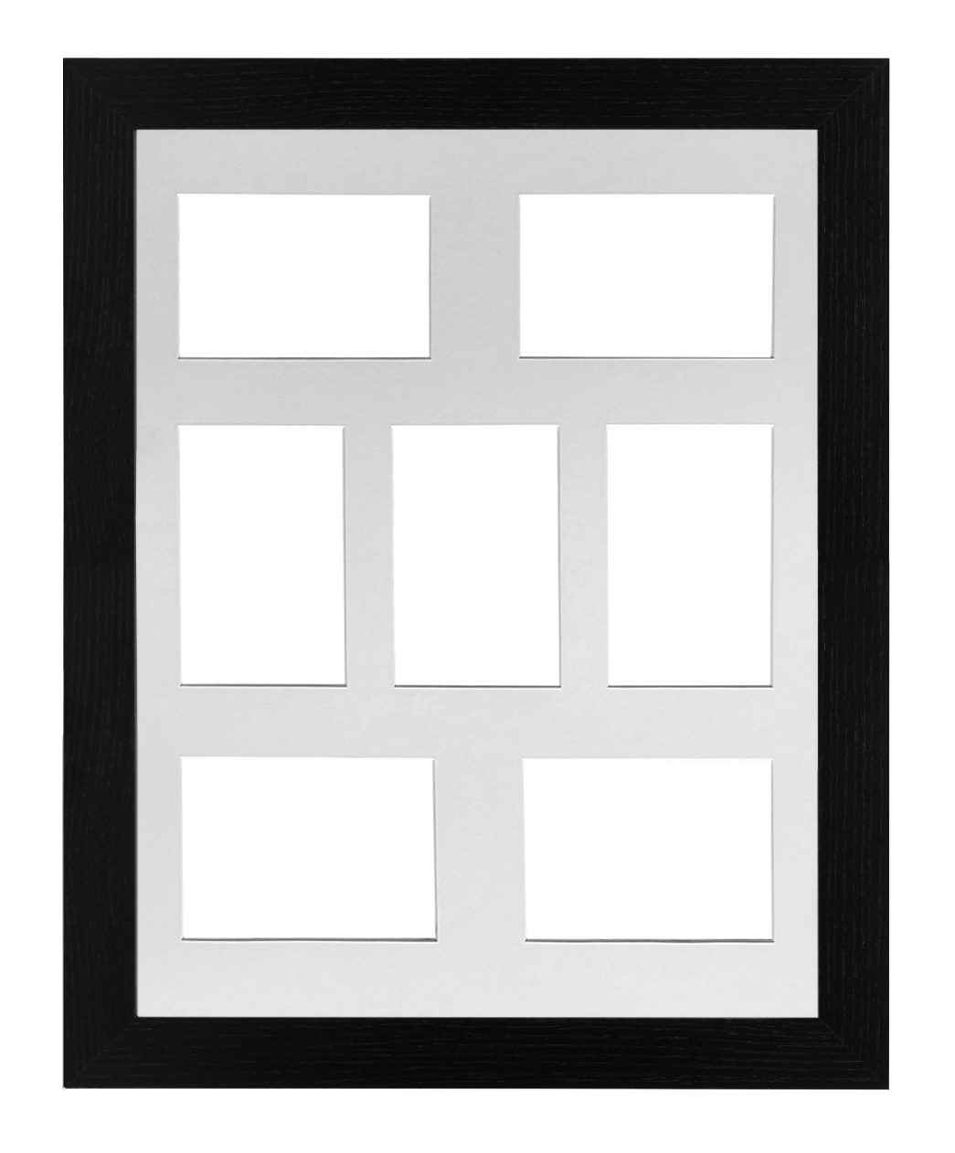 Multi Aperture Black Photo Frame 20x16 Fits Seven 6x4 Photos Memory Box