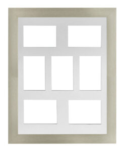 Multi Aperture Silver Photo Frame 20x16 - Fits Seven 6x4 Photos
