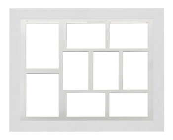 Multi Aperture White Photo Frame 20x16 - Fits Seven 6x4 + Two 7x5 Photos