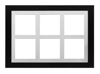 Multi Aperture Black Photo Frame 30x20 - Fits Six 8x8 Photos (Mixed Orientation)