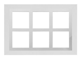 Multi Aperture White Photo Frame 30x20 - Fits Six 8x8 Photos (Mixed Orientation)