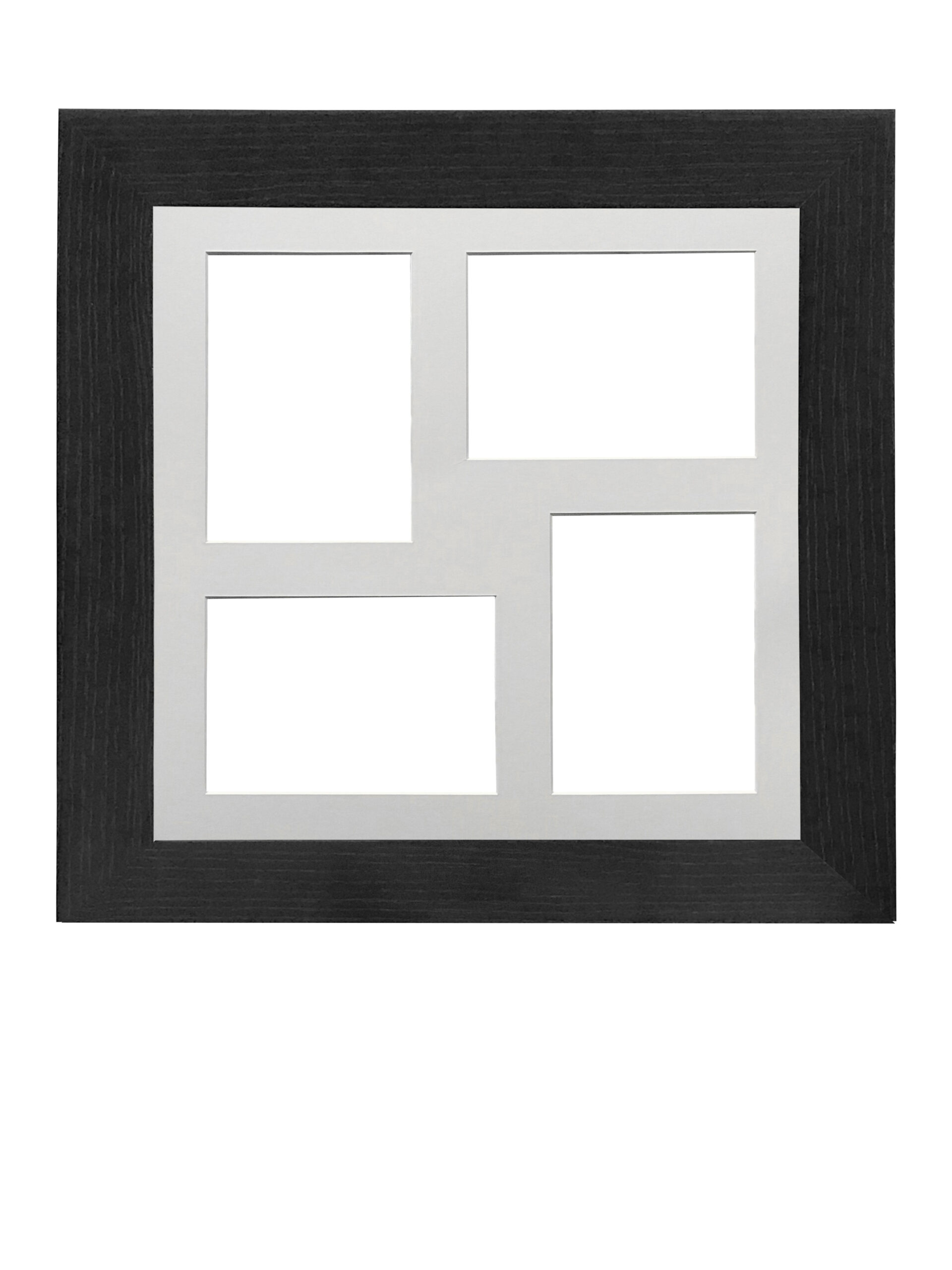 Multi Aperture Black Photo Frame 40x40cm - Fits Four 6x4 Photos (Mixed ...