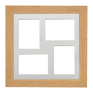 Multi Aperture Oak Photo Frame 40x40cm - Fits Four 6x4 Photos (Mixed Orientation)