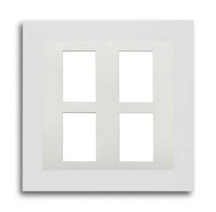 Multi Aperture White Photo Frame 40x40cm - Fits Four 6x4 Photos