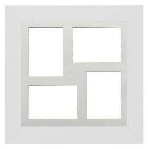 Multi Aperture White Photo Frame 40x40cm - Fits Four 7x5 Photos