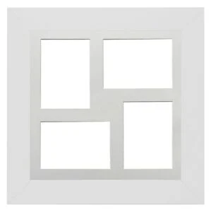 Multi Aperture White Photo Frame 40x40cm - Fits Four 7x5 Photos